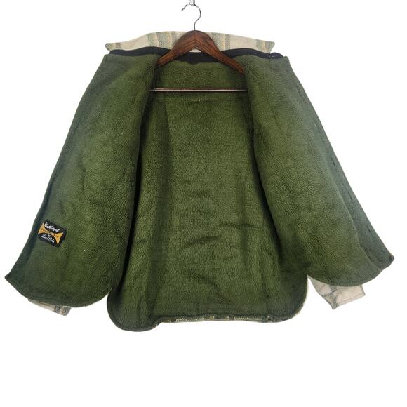 Lee Wald Weatherpal Plaid Wool Shirt Jacket Men's M Fleece Lined Vintage - Picture 2 of 15